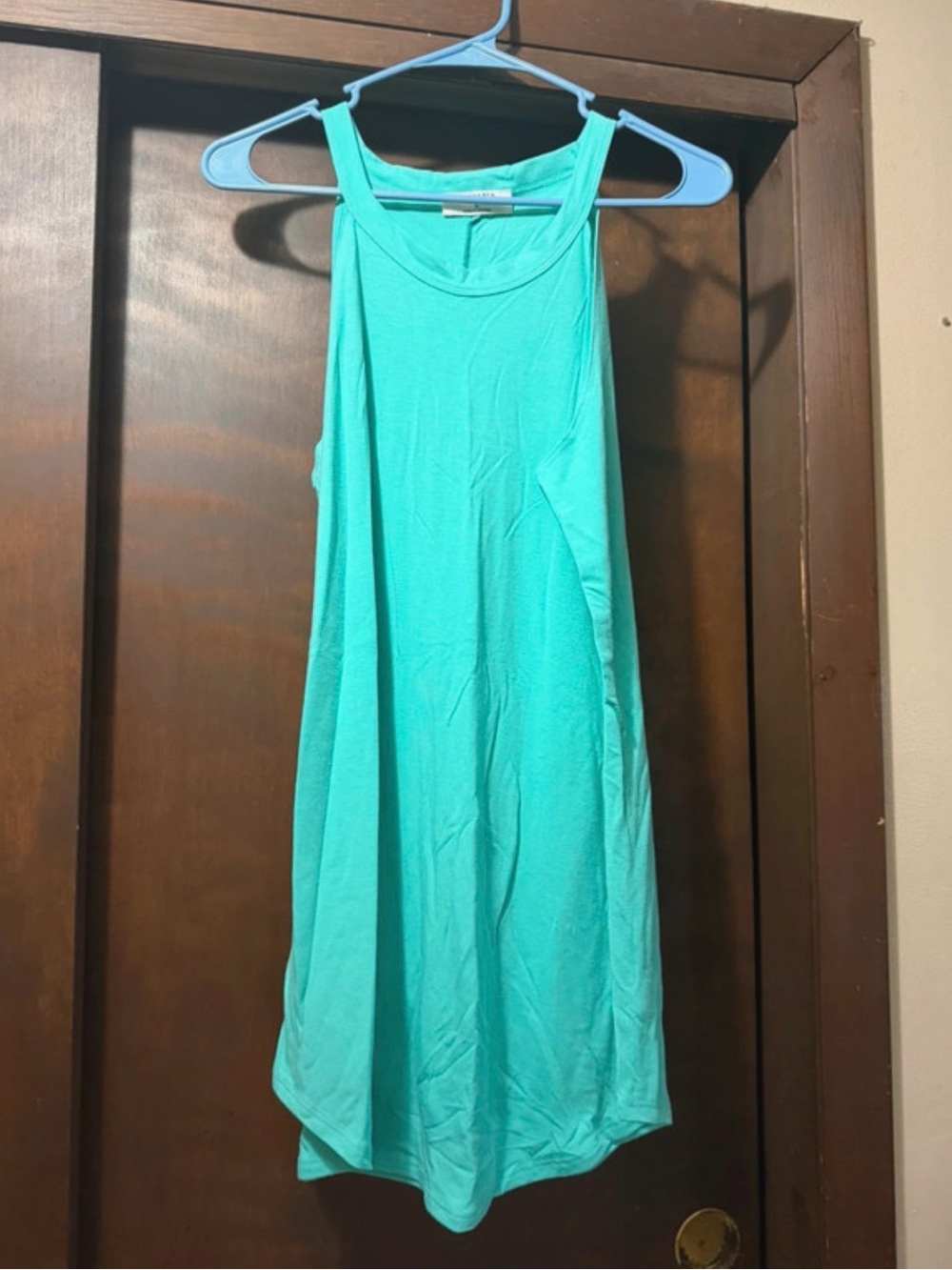Zenana Outfitters Turquoise Racerback Tank Dress